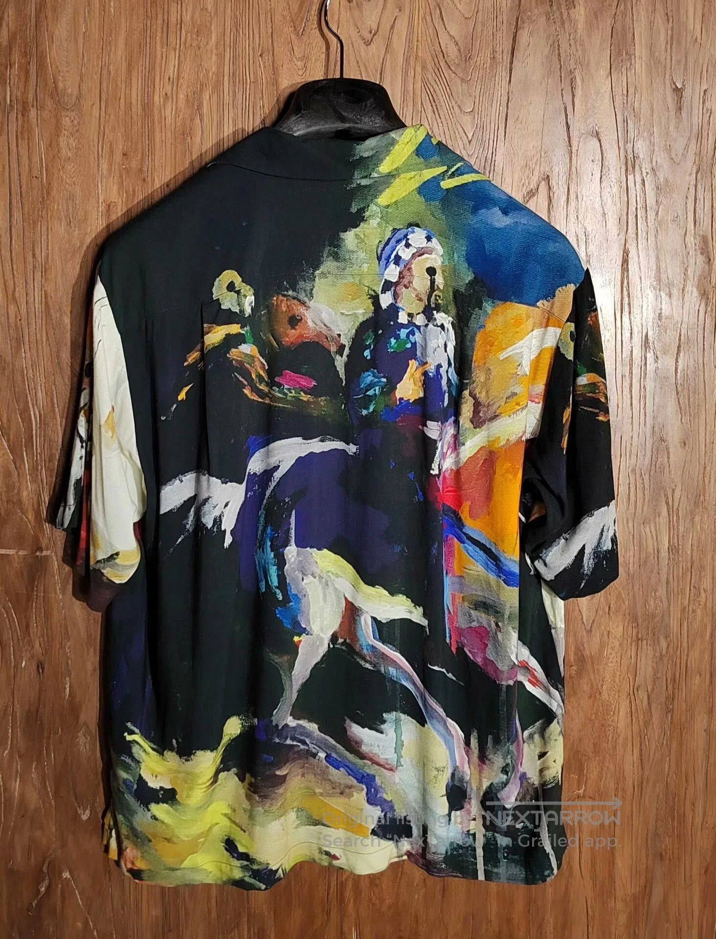 Japanese Brand Abstract Oil Painting Print Shirt. Size US M / EU 48-50 / 2 - 4 Thumbnail