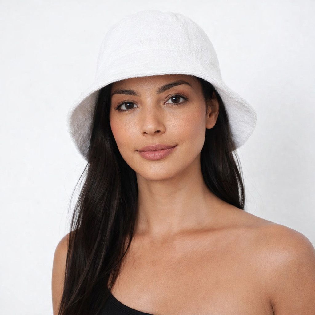 Vintage Terry Bucket Hat Beach Retro Y2K School Spring Summer Twee Size ONE SIZE - 1 Thumbnail