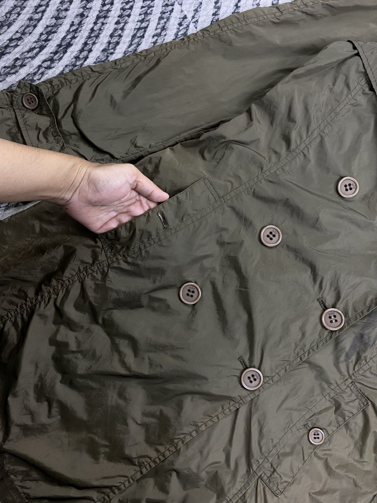 Add Vintage Add Army Green Lightweight Trench Coat Jacket Size US S / EU 44-46 / 1 - 8 Thumbnail