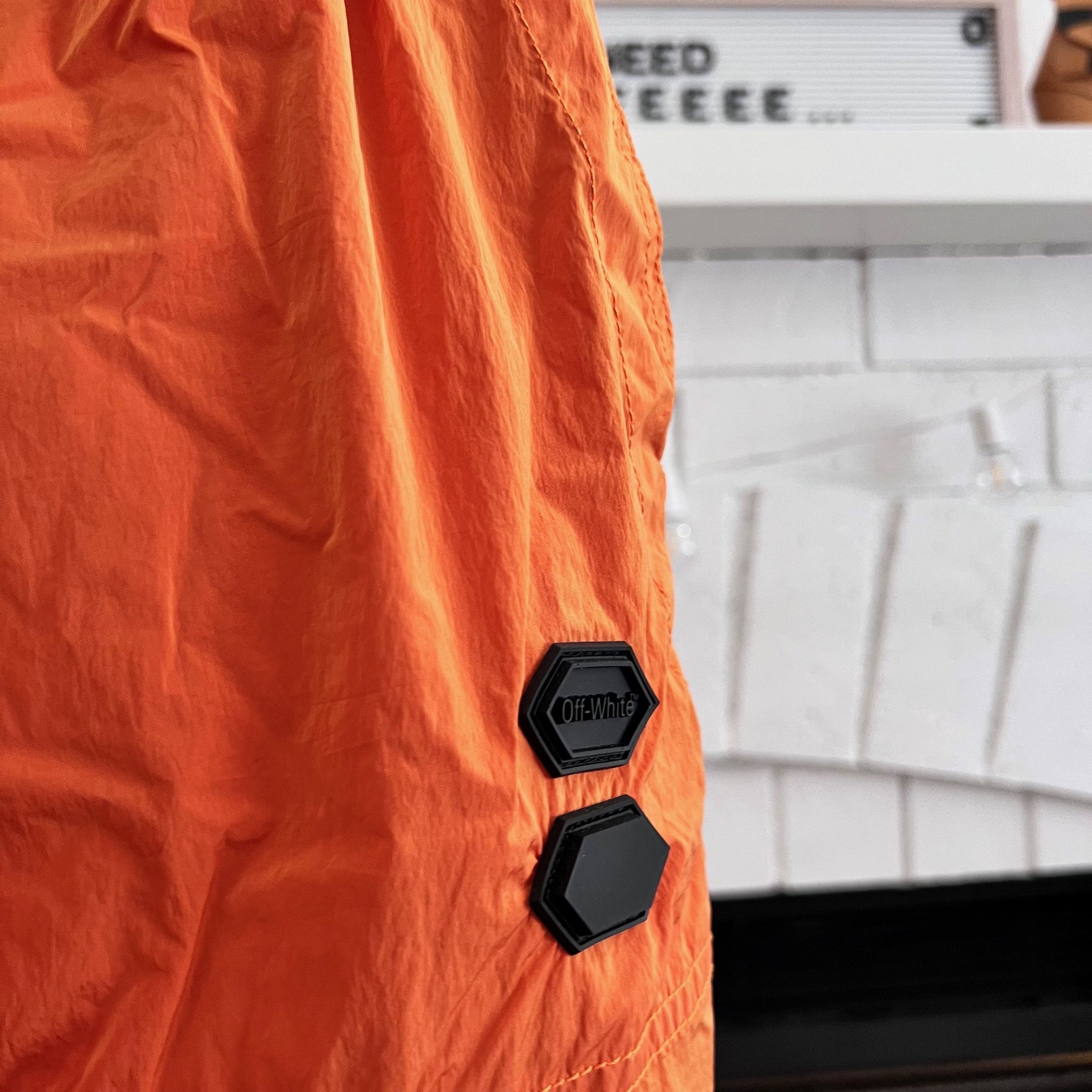 Off-White Off-White OFFF Logo Parachute Cargo Pants Orange - 31 Size US 31 - 9 Thumbnail