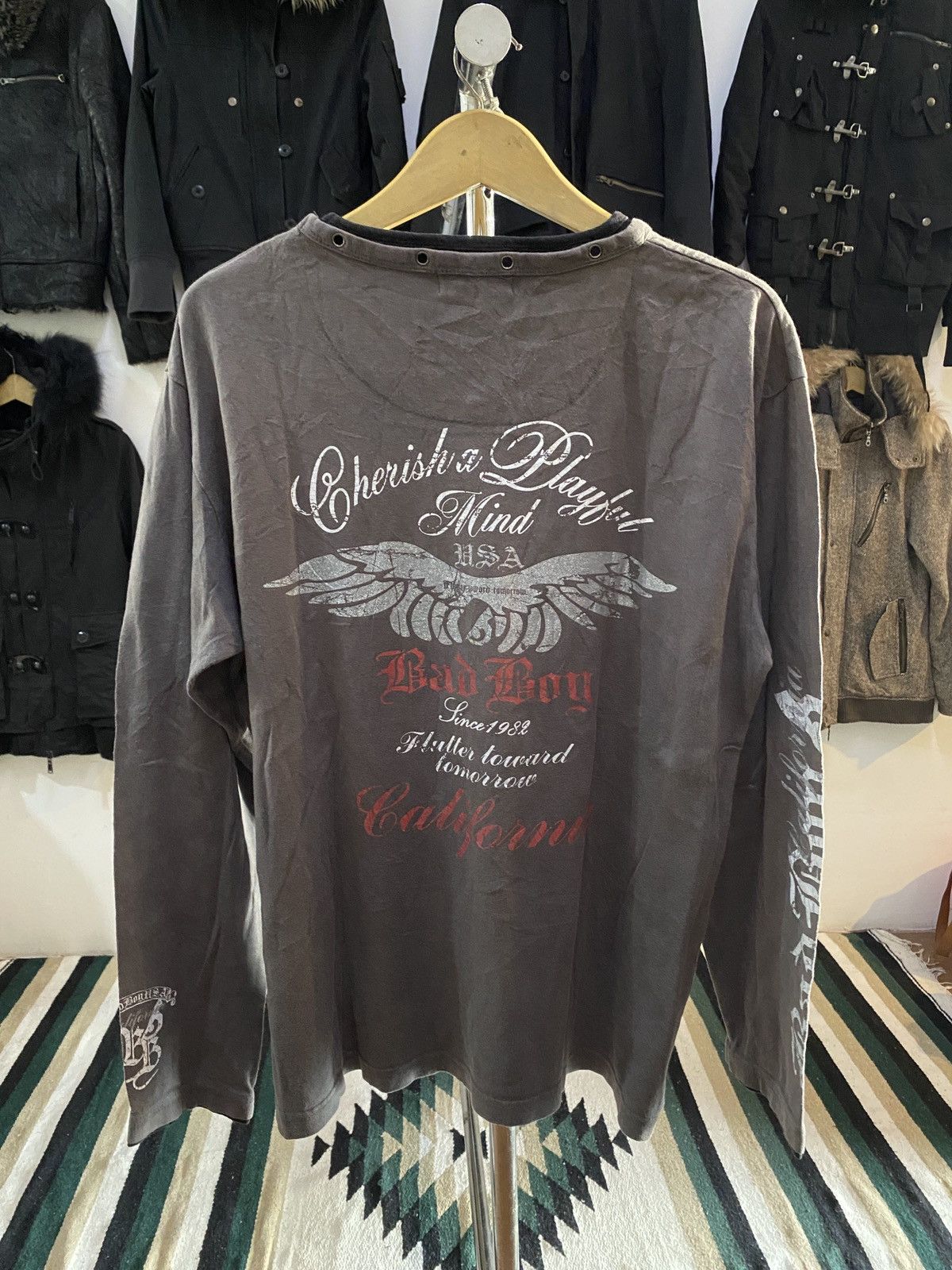 Hysteric Glamour Japanese BadBoy Double Layer Poem Grunge longsleeve tee Size US XL / EU 56 / 4 - 8 Thumbnail