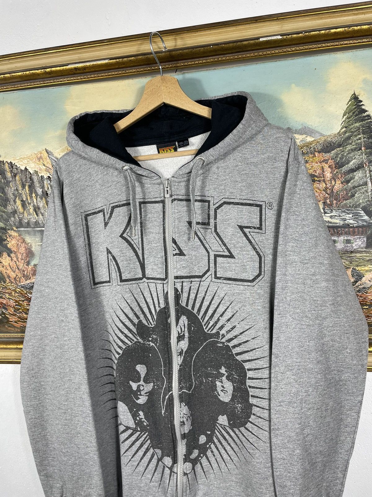 Band Tees × KISS × Vintage Retro 00s Kiss Band Merch Hoodie Rock Metal Baggy Loose Size US XL / EU 56 / 4 - 5 Thumbnail