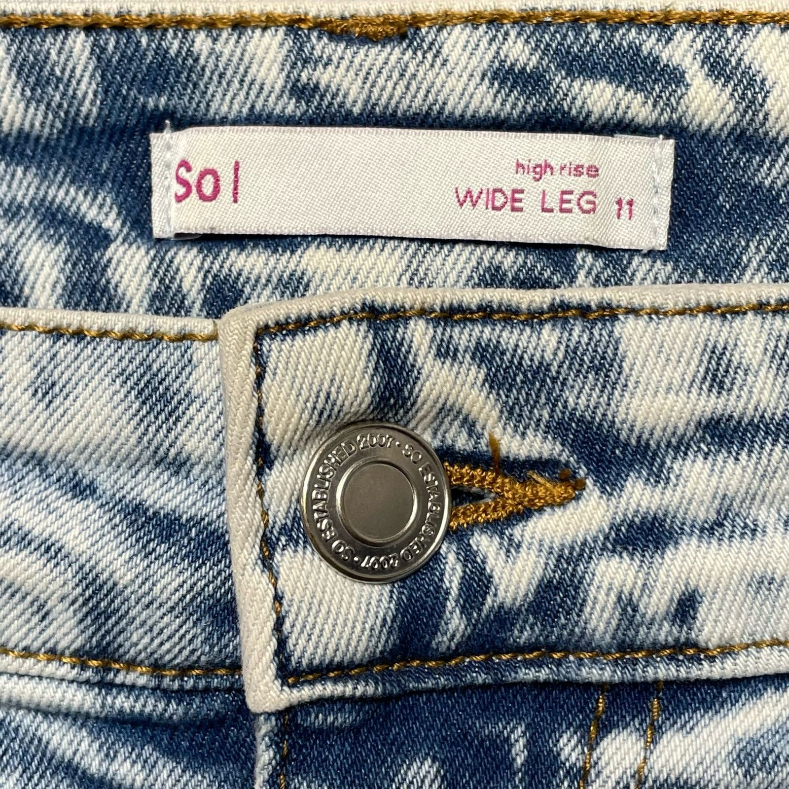 Kohl's So High Rise Wide Leg Jeans Size 30" / US 8 / IT 44 - 3 Thumbnail