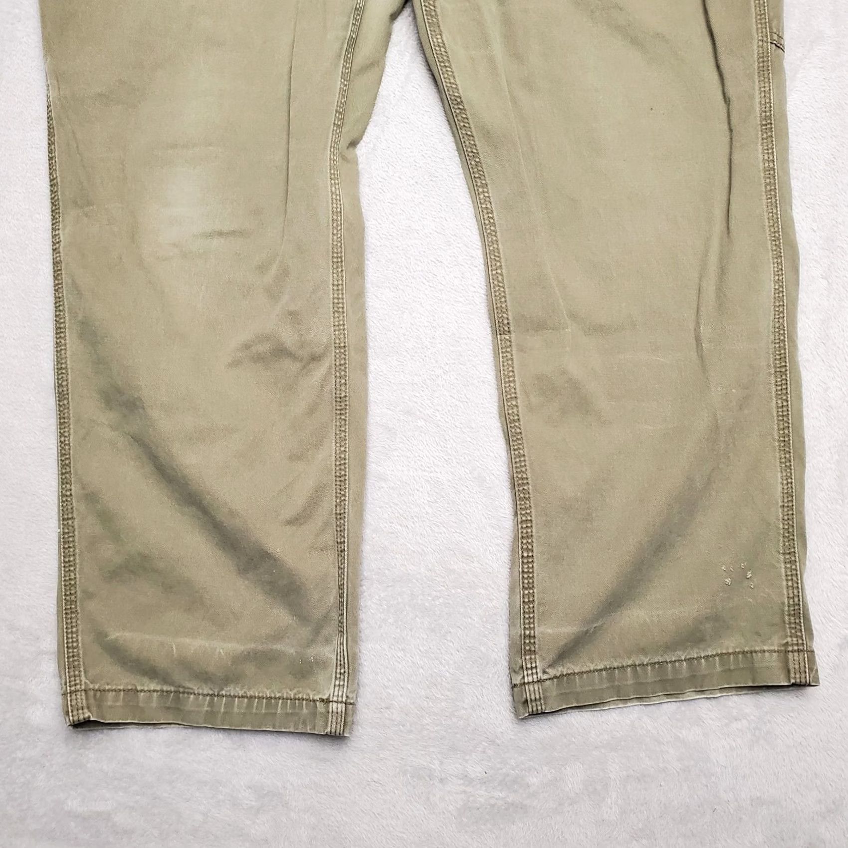 Carhartt Carhartt Pants Men 42x30 Green Twill Relaxed Carpenter Cargo Workwear B324 ARG Size US 42 / EU 58 - 2 Thumbnail