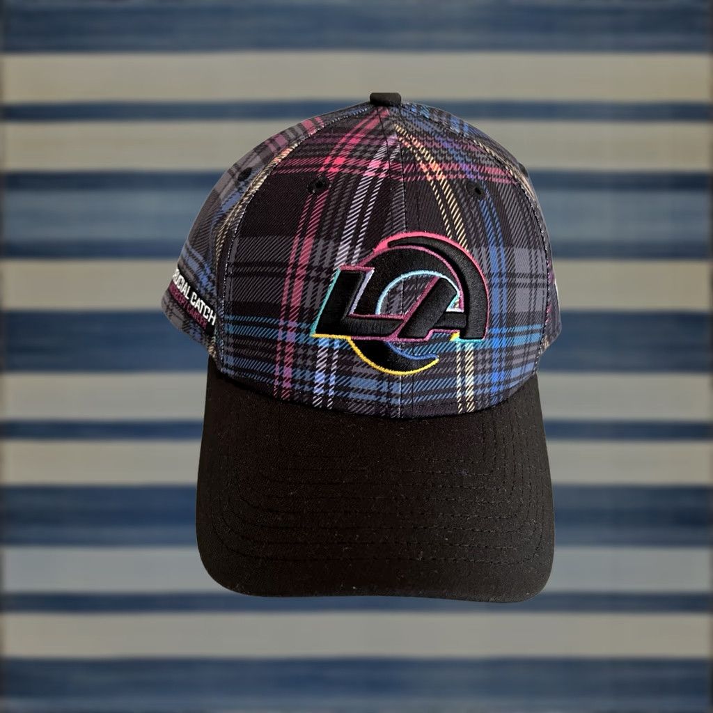 New Era New Era Los Angeles Rams Plaid Snapback Hat Cap Football Men One Size Multicolor Cap Ball Size ONE SIZE - 1 Thumbnail