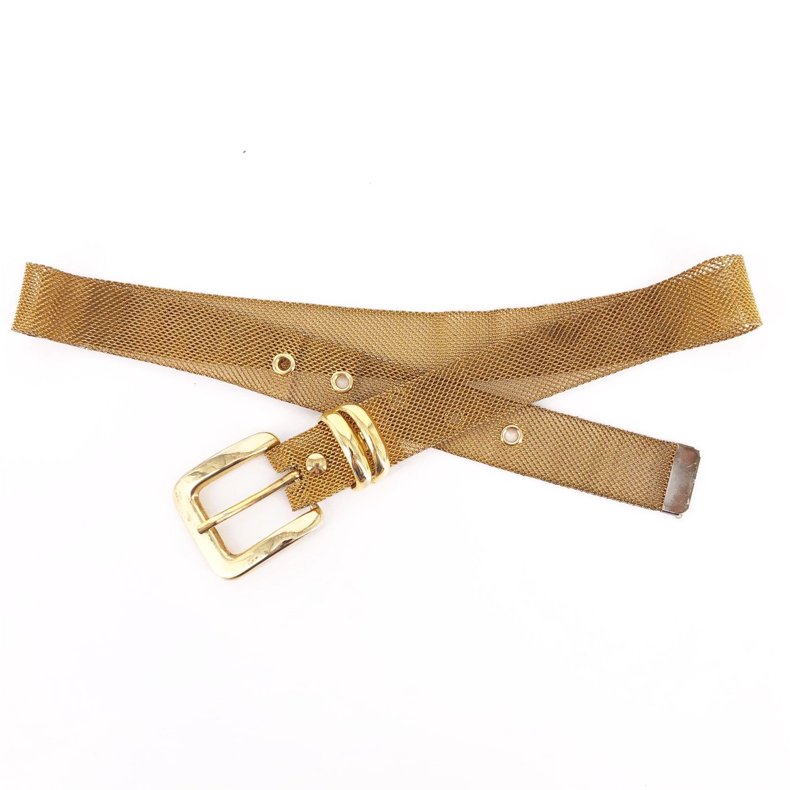 Vintage 90s gold metal mesh belt 1990s vintage Size ONE SIZE - 4 Thumbnail
