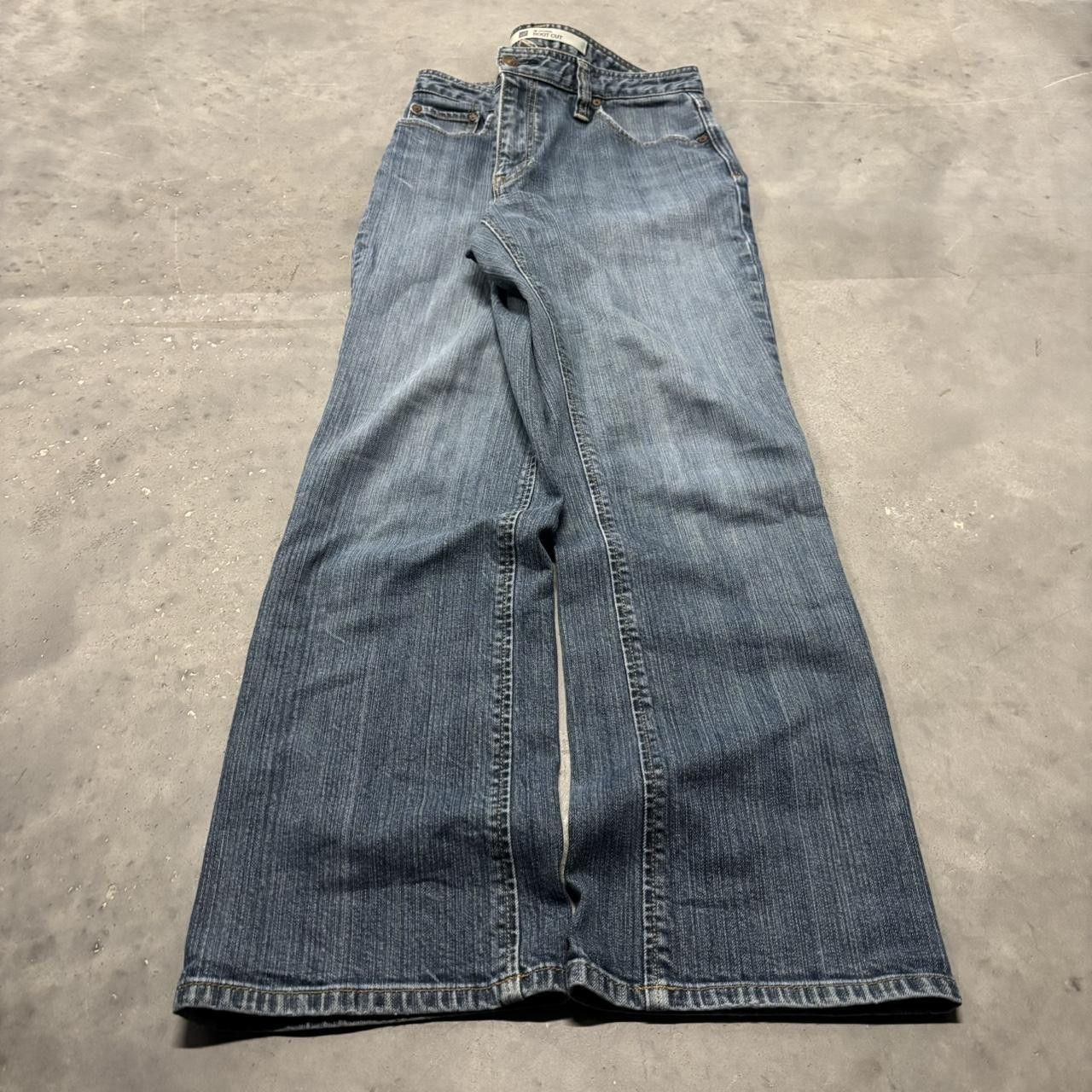 Japanese Brand × Vintage Crazy Vintage Y2K/2000s Grunge Dark Wash Denim Jeans! Size US 29 - 3 Thumbnail