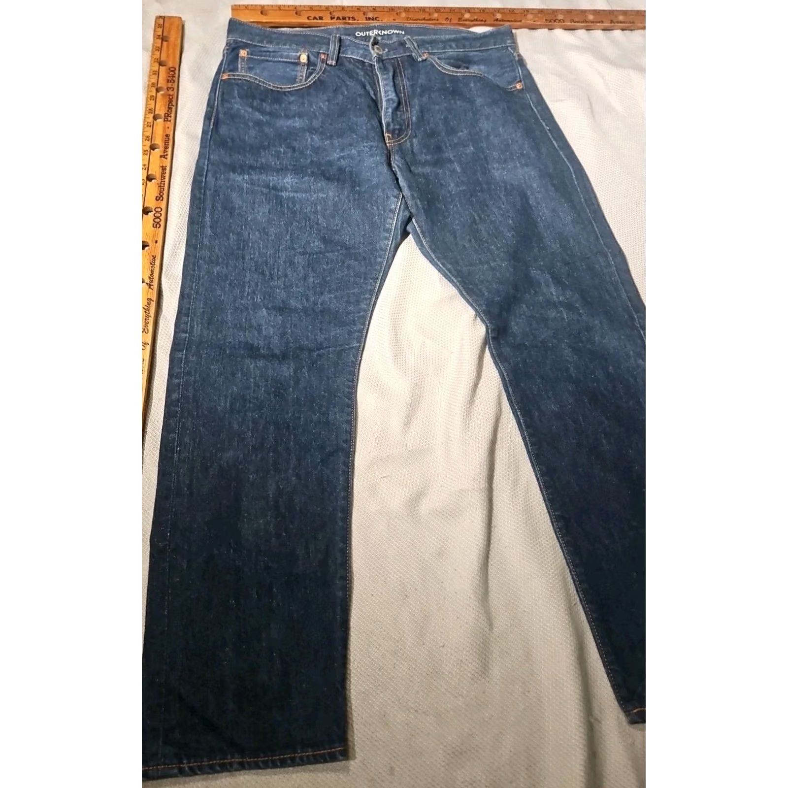 Levi's Levi's Outerknown Jeans Mens 34x30 Blue Denim Hemp Blend Western Pants Size US 34 / EU 50 - 4 Thumbnail