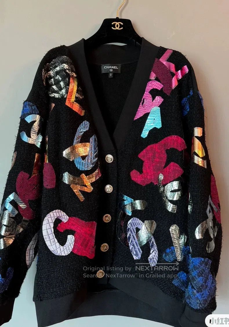 Chanel Chanel 22A high-end handicraft workshop colourful logo woo Size XXS / US 00 / IT 34 - 4 Thumbnail