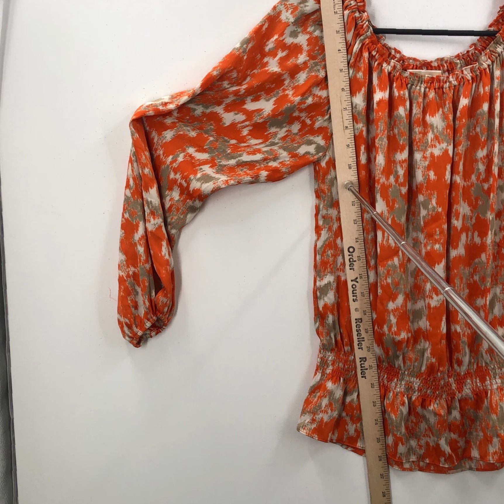 Michael Kors Michael Kors Womens Blouse XS Multicolor Polyester Smocked Waist Size XS / US 0-2 / IT 36-38 - 6 Thumbnail