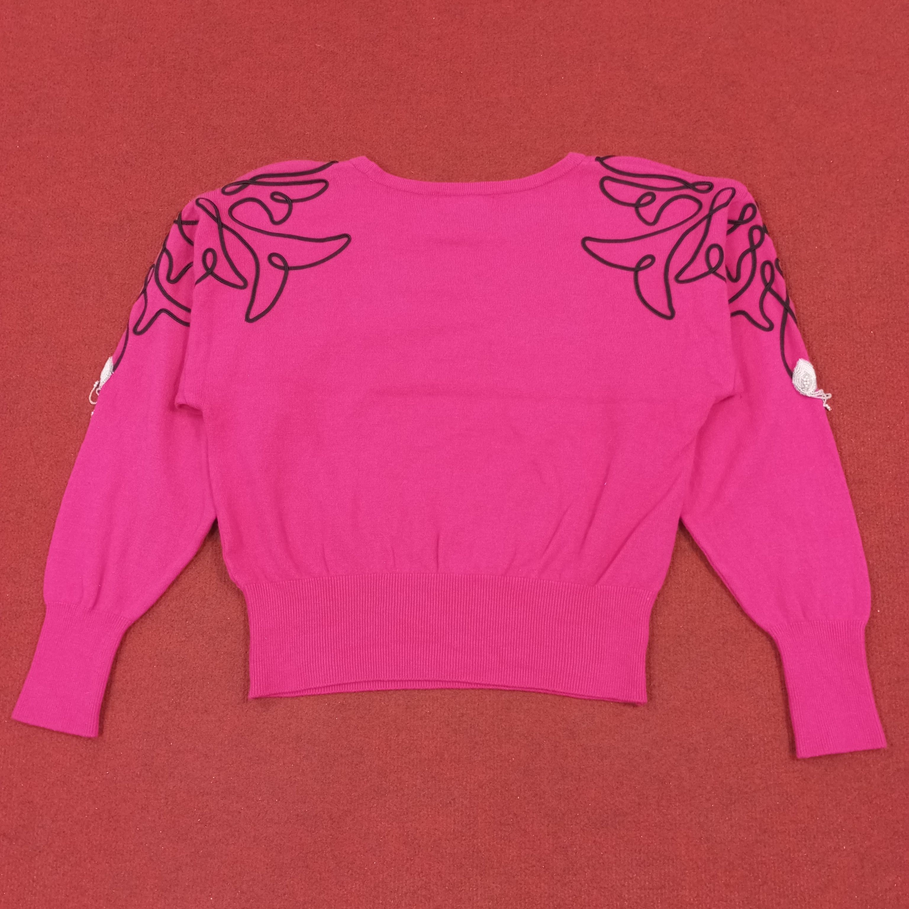 Vintage × Yves Saint Laurent Yves Saint Laurent Fashion Style Design Sweatshirt Size S / US 4 / IT 40 - 3 Thumbnail