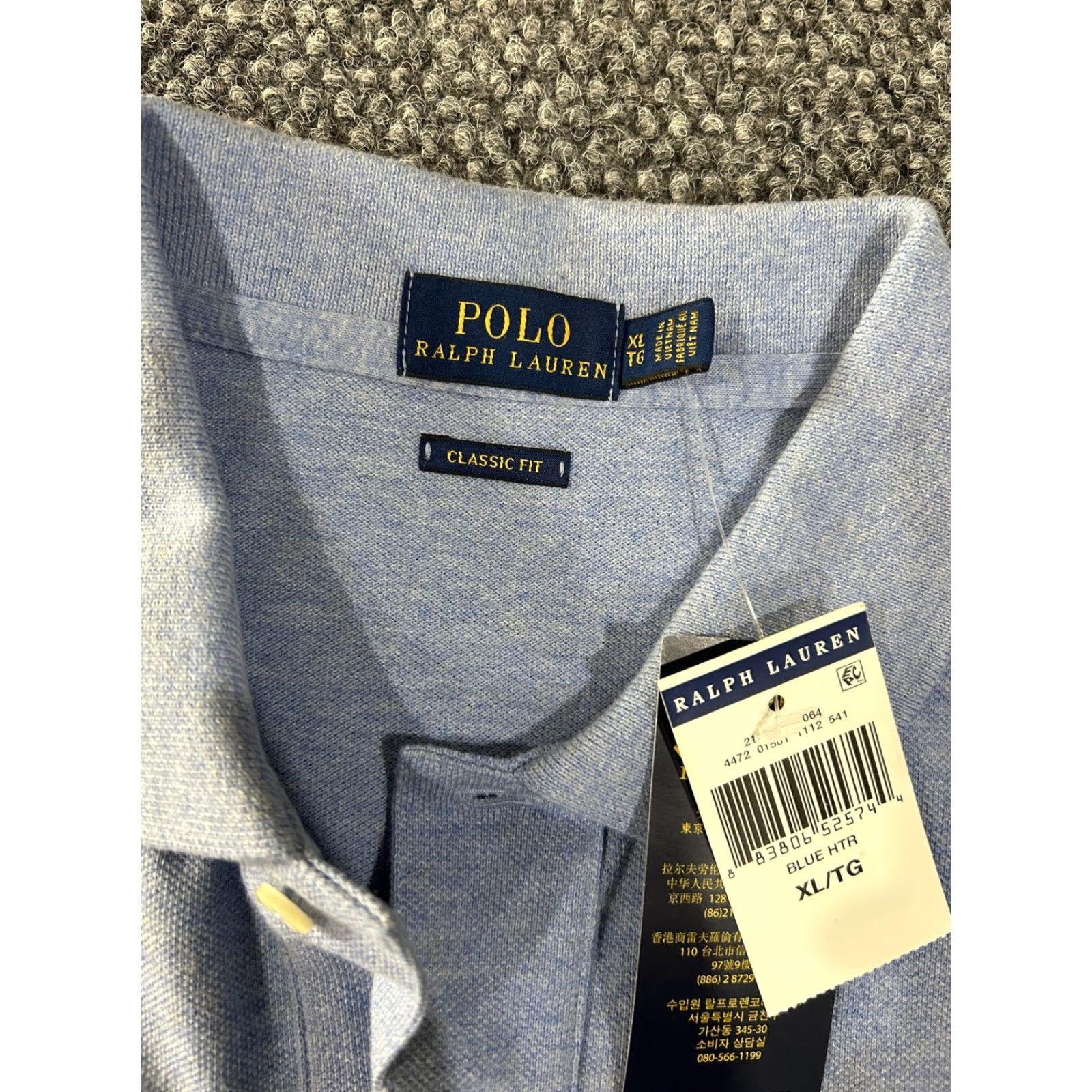 Polo Ralph Lauren Polo Ralph Lauren Polo Shirt Mens XL Blue Heather Classic Fit Golf Casual Shirts Short Sleeve Logo Embroidered Collared Solid Navy/Blue Size US XL / EU 56 / 4 - 5 Thumbnail