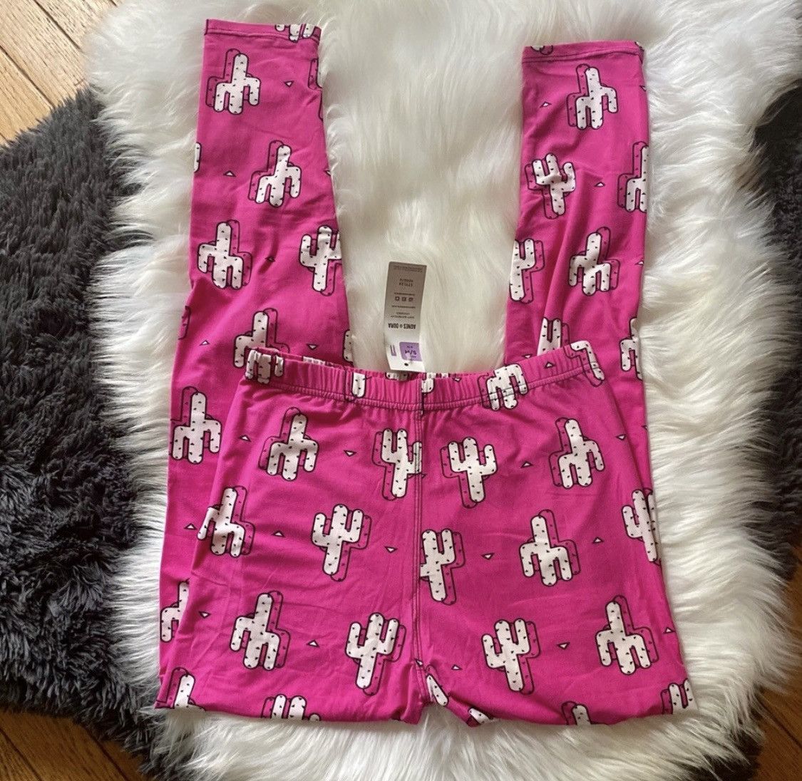 Other AGNES & DORA HOT PINK CACTUS LEGGINGS SIZE S/M Size 26" / US 2 / IT 38 - 3 Thumbnail