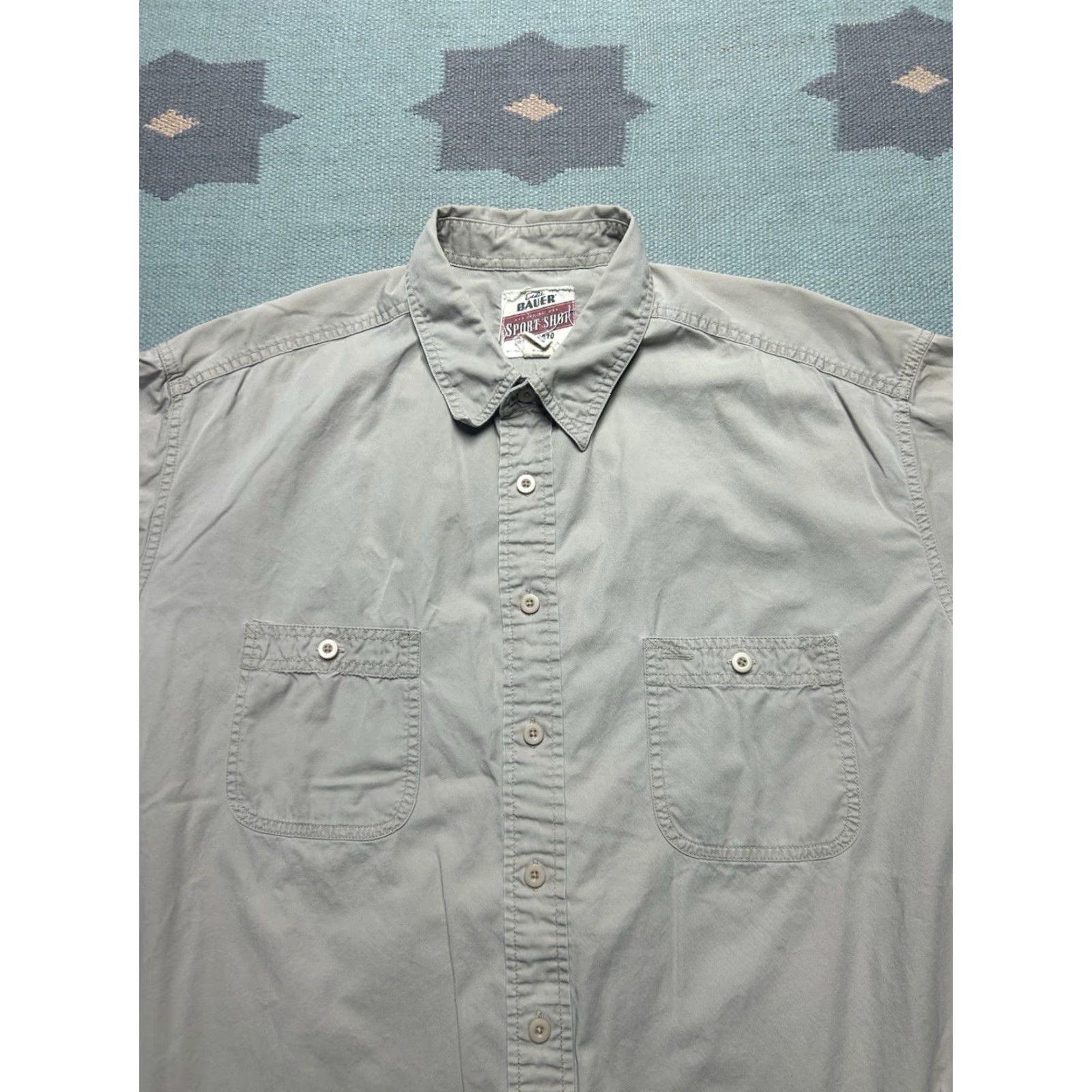 Eddie Bauer Eddie Bauer Sport Shop Long Sleeve Button-Up Shirt Outdoor Safari Tan Khaki XL Tall Beige Men Size US XL / EU 56 / 4 - 3 Thumbnail