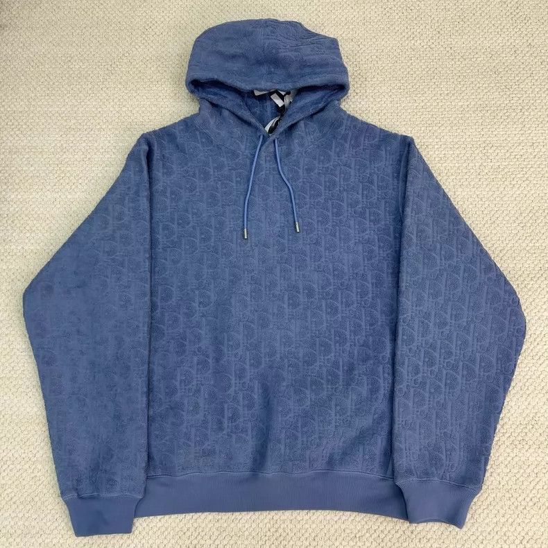 Dior Dior Haze blue towel hoodie sweatshirt Size US XXL / EU 58 / 5 - 1 Thumbnail