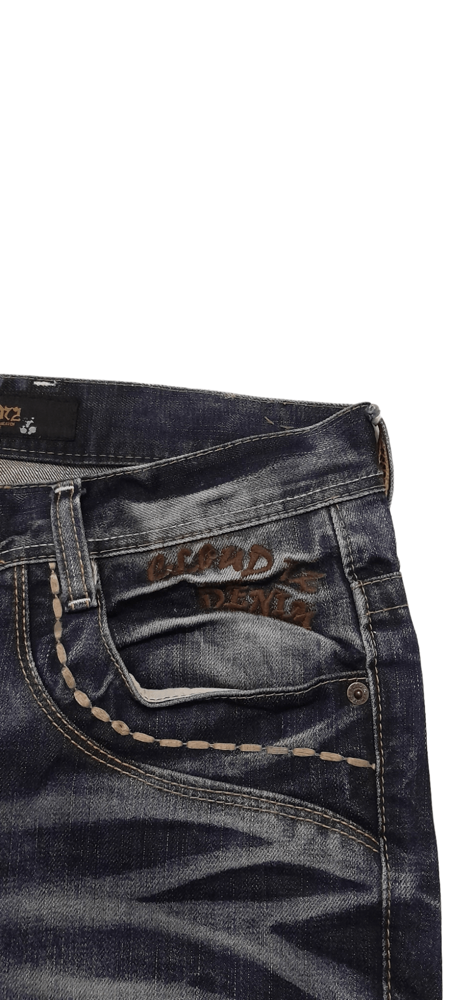 Japanese Brand CLOUD 72 Japan Disstressed Art Denim (S185) waist 33 Size US 33 - 5 Thumbnail