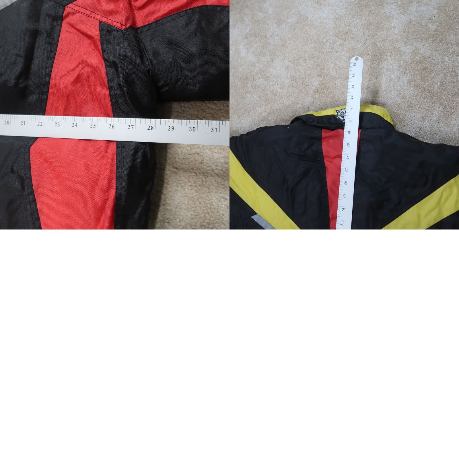 Vintage VINTAGE Coldwave Jacket Men XL Insulated Bomber Nylon Zip Black Red Yellow Geometric Winter Size US XL / EU 56 / 4 - 9 Thumbnail
