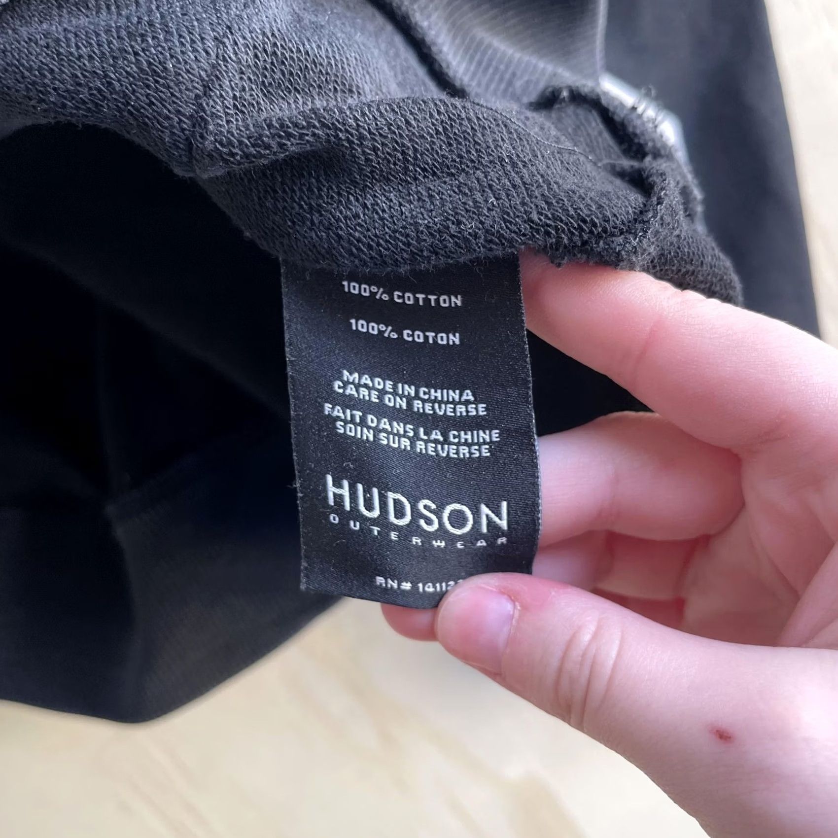 Hudson HUDSON Outerwear Hoodie Mens M Black Fleece Pullover Art Graphic Sweatshirt Size US M / EU 48-50 / 2 - 6 Thumbnail
