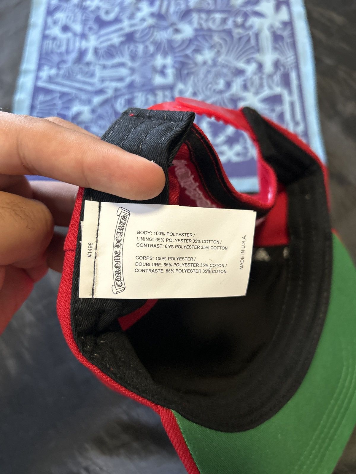 Chrome Hearts Chrome Hearts 6 Panel Baseball Hat Red Size ONE SIZE - 4 Thumbnail