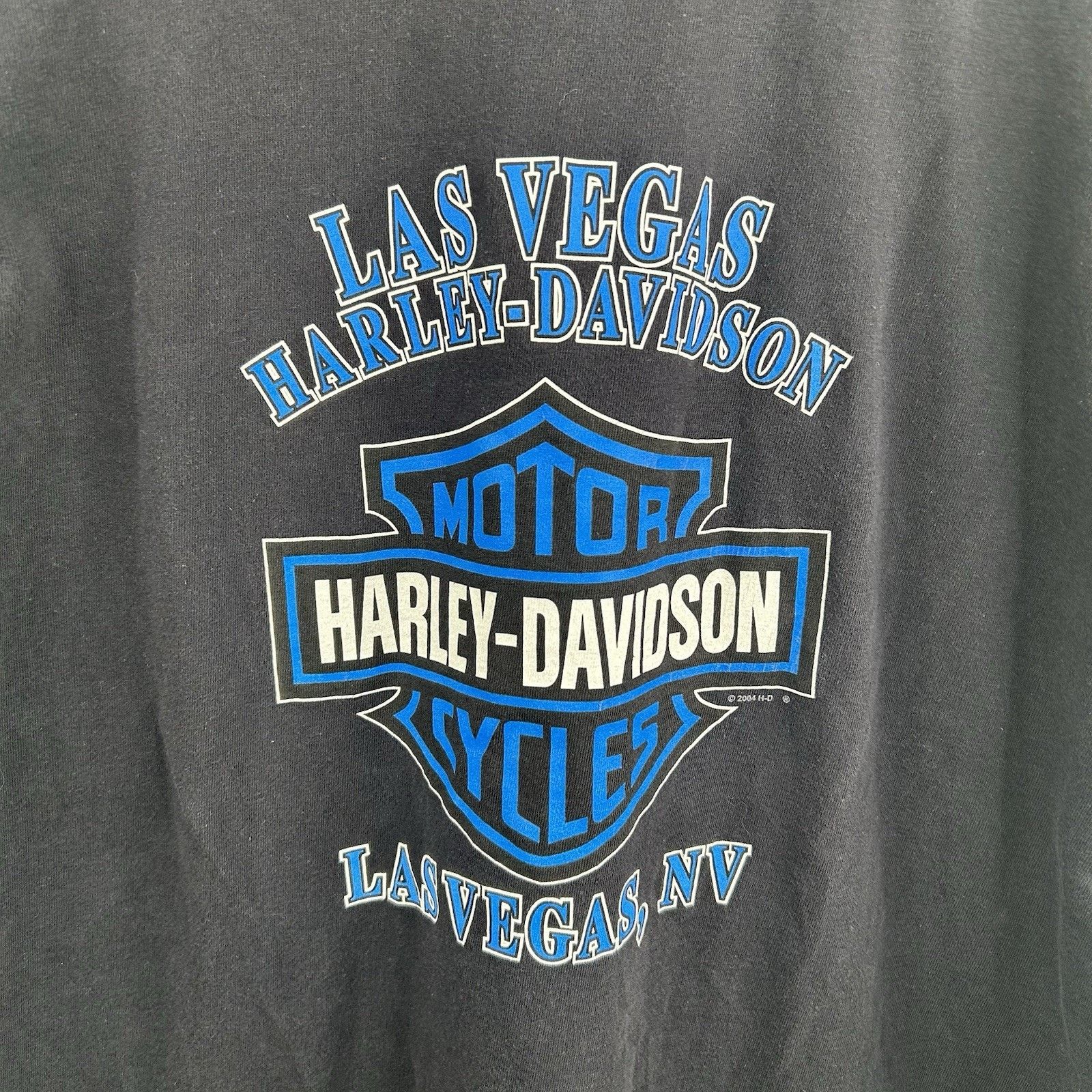 Harley Davidson Y2K Blue Lightning Las Vegas Harley Davidson Tee X-Large Size US XL / EU 56 / 4 - 4 Thumbnail
