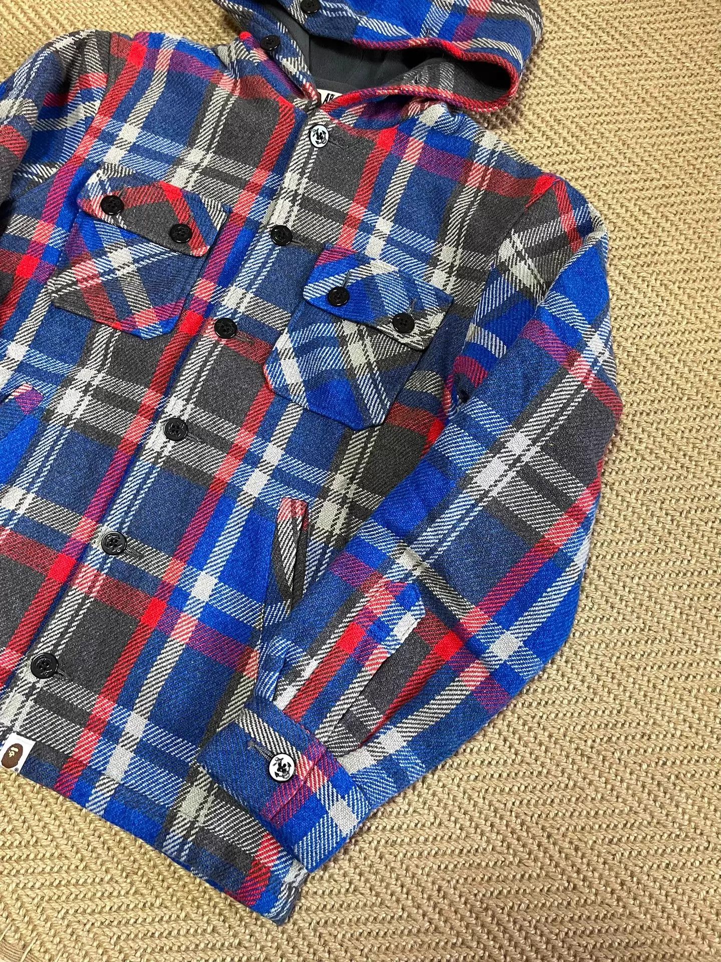 Bape BAPE Hooded Checkered Fleece-Lined Heavyweight Jacket Size S Size US S / EU 44-46 / 1 - 3 Thumbnail