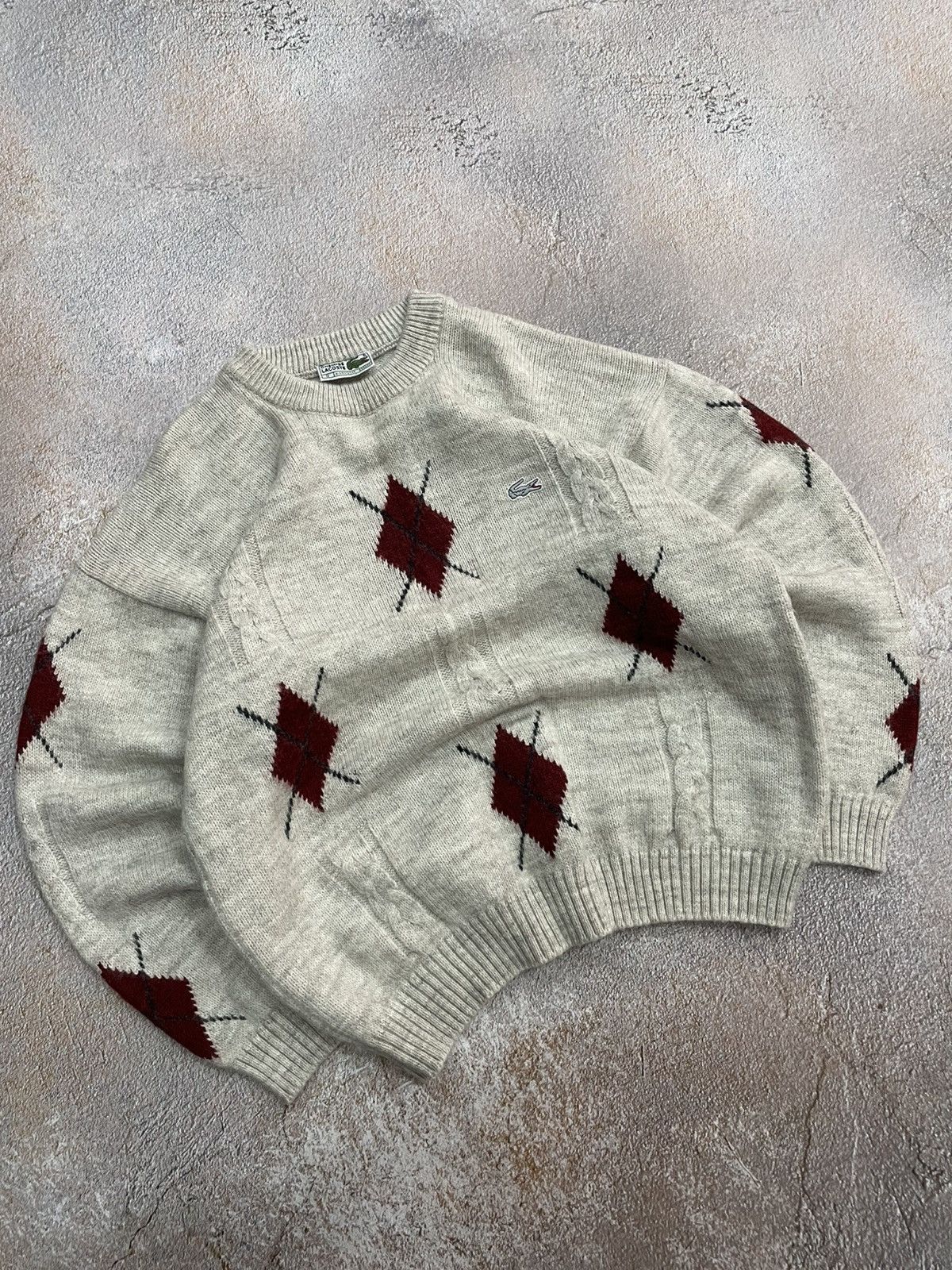 Lacoste Vintage Lacoste Chemise Crew Neck Wool Sweater Size US S / EU 44-46 / 1 - 1 Thumbnail