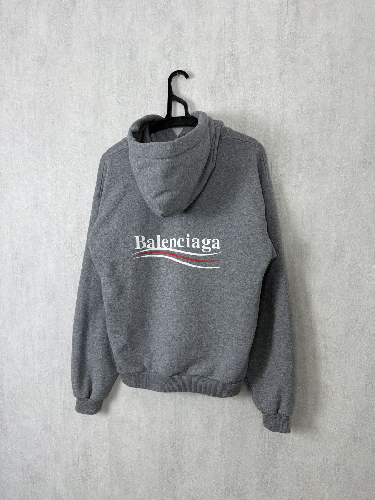 Balenciaga Political Campaign Grey Hoodie Size XS