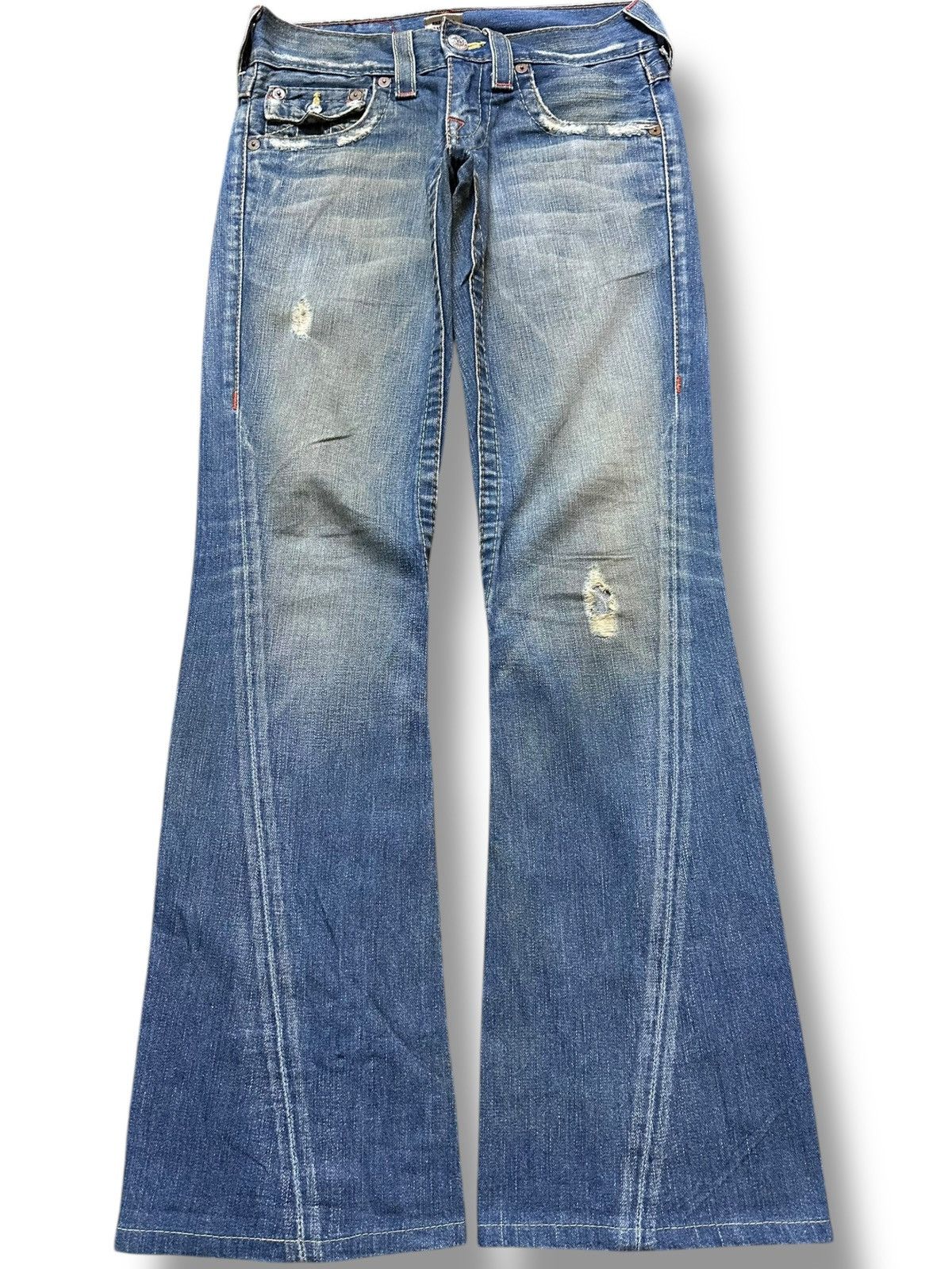 True Religion Vintage True Religion Joey Flare Non Alignment Grunge Denim Size US 29 - 1 Thumbnail