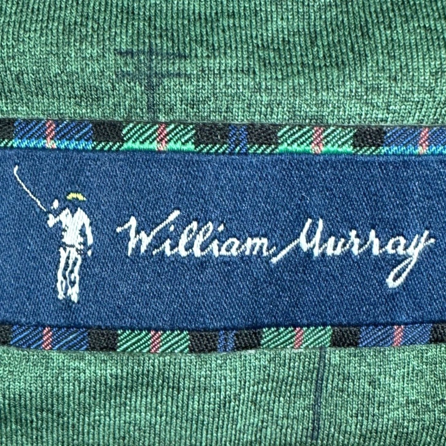 Vintage William Murray Polo Shirt Mens Large Green Golf Telephone Poles Print Logo Polo Shirt Mens Green Golf Polo Shirt Size US L / EU 52-54 / 3 - 4 Thumbnail