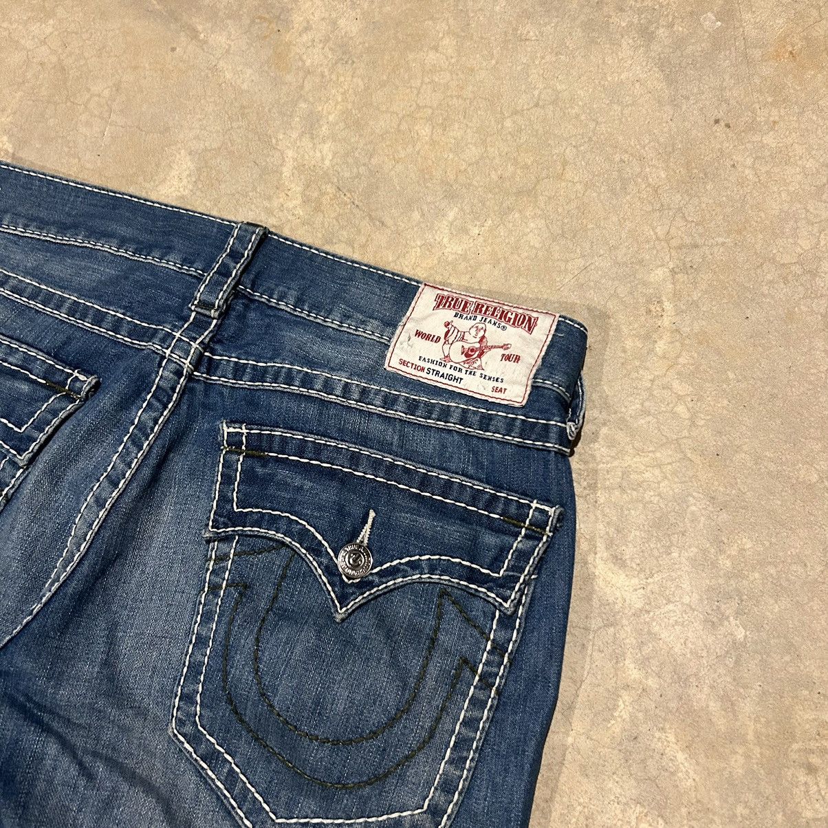 True Religion × Vintage Crazy Vintage Y2K True Religion Flap Pocket Baggy Jeans Size US 36 / EU 52 - 4 Thumbnail