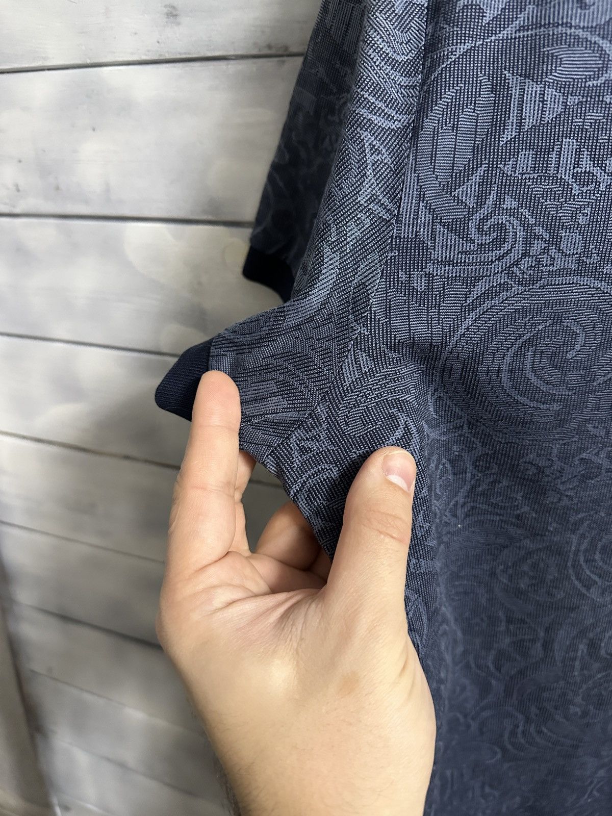 Versace Rare Luxury Polo Versace Monogram full Print Size US L / EU 52-54 / 3 - 4 Thumbnail