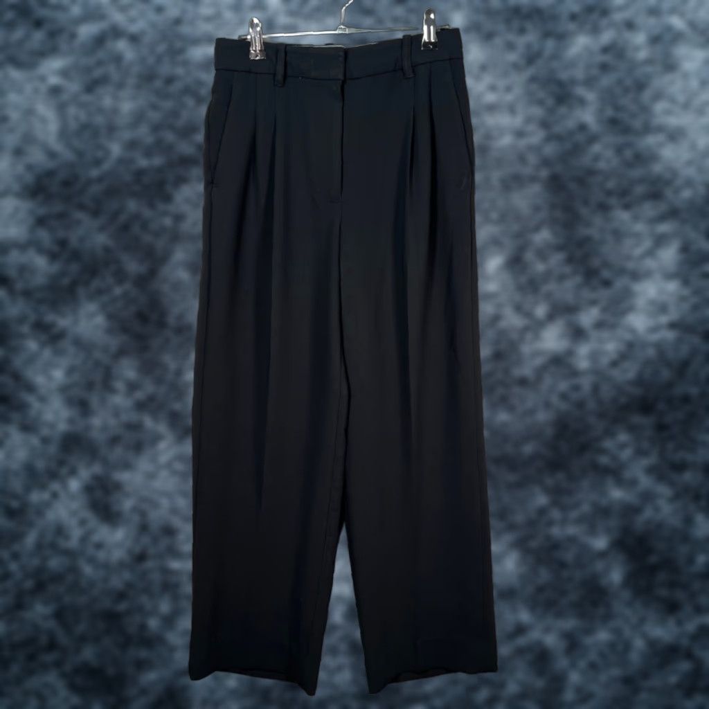 Vintage Wilfred Womens 4 Black Pleated High-Waist Trousers 100% Polyester Pants Dress Pants Women Size 27" / US 4 / IT 40 - 1 Thumbnail