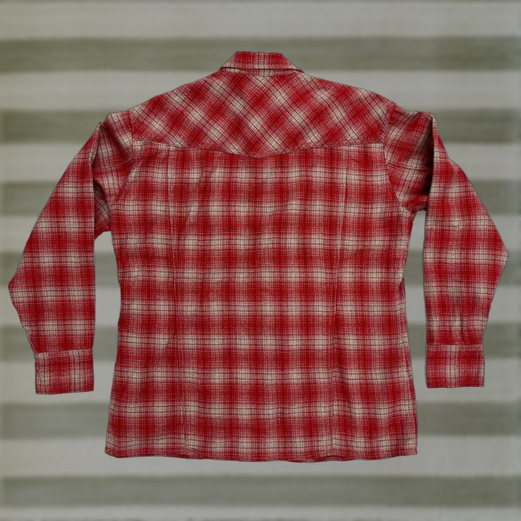Calvin Klein VINTAGE Calvin Klein Western Shirt Plaid Pearl Snap 90s Women's Size M Red Cotton Flannel Pockets Button-Up Size M / US 6-8 / IT 42-44 - 1 Thumbnail