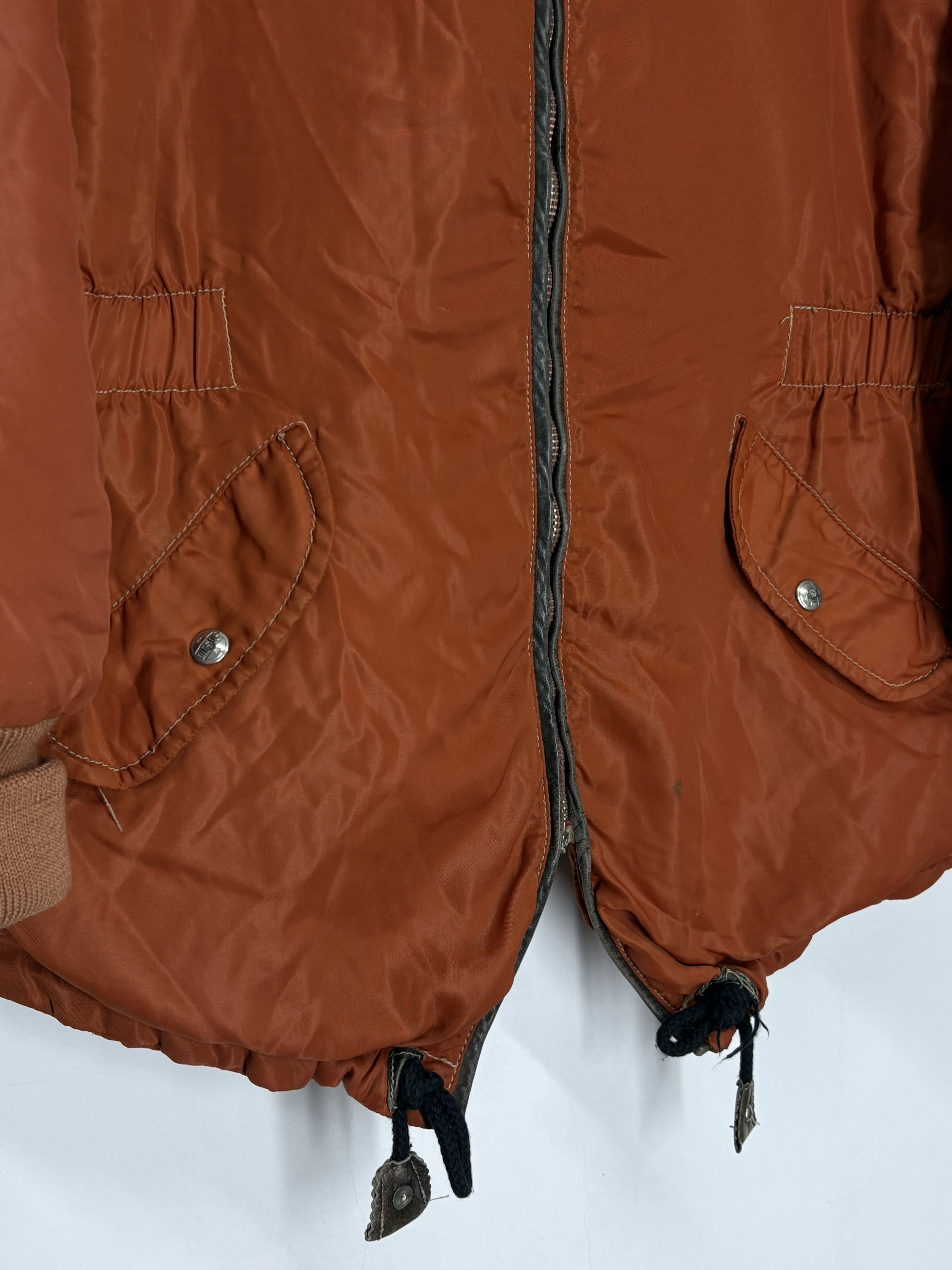 Diesel Diesel 80s Vintage Rare Orange Nylon Bomber Jacket Size US L / EU 52-54 / 3 - 4 Thumbnail