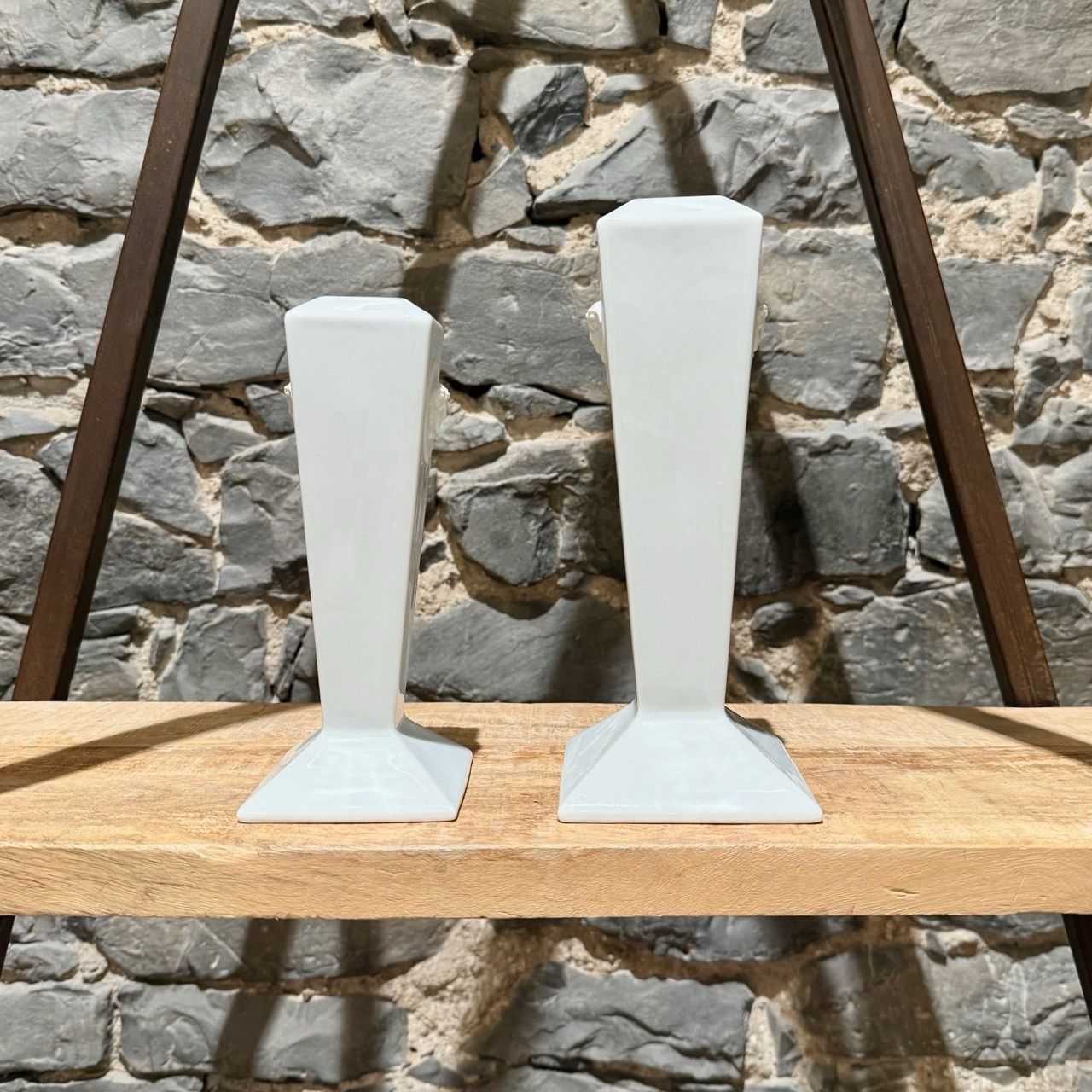 Versace Versace Meets Rosenthal 2 Gorgona Porcelain Candle Holders Size ONE SIZE - 3 Thumbnail