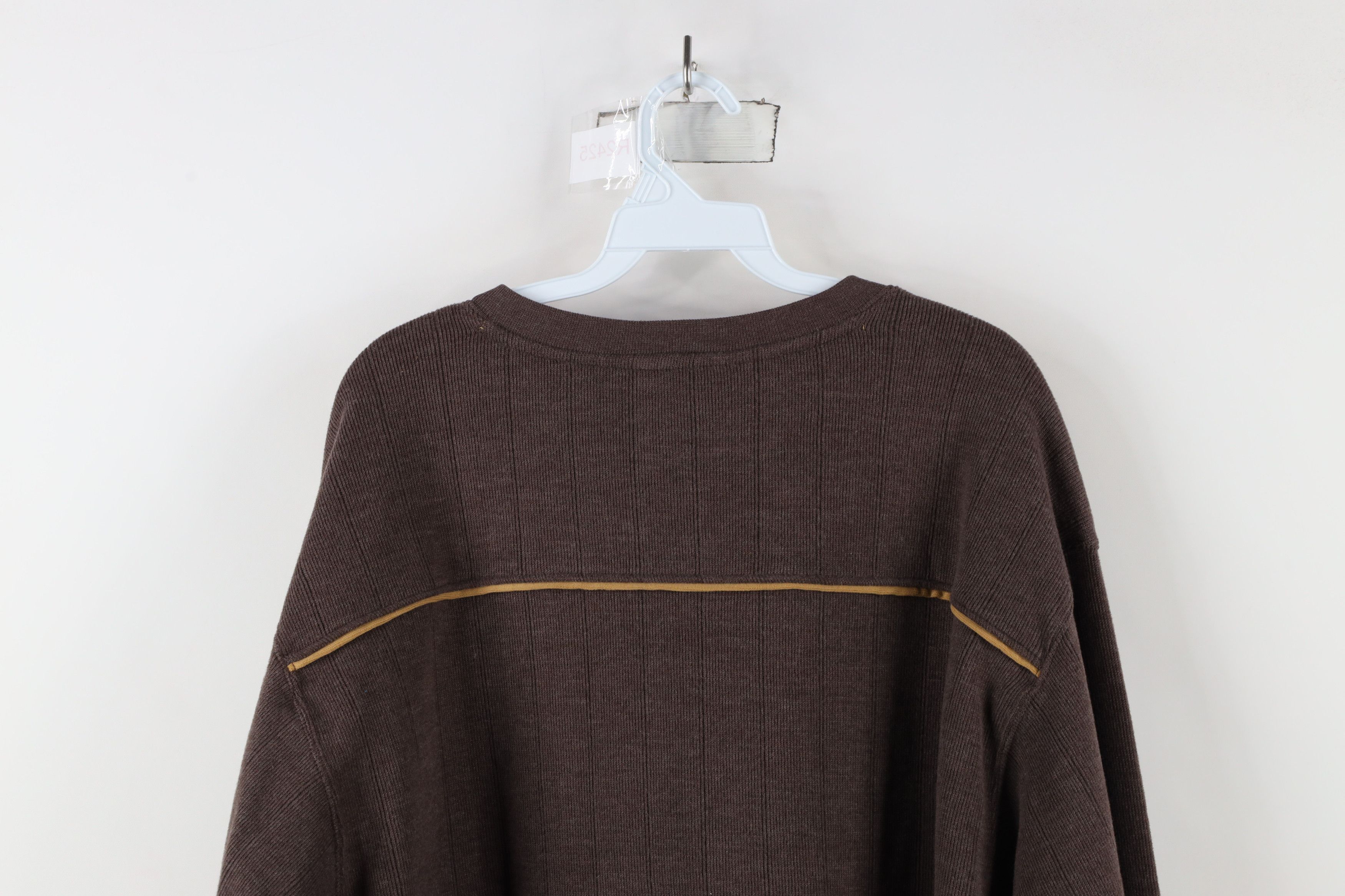 Columbia Deadstock Vintage 90s Columbia Knit V-Neck Sweater Brown Size US XL / EU 56 / 4 - 12 Thumbnail