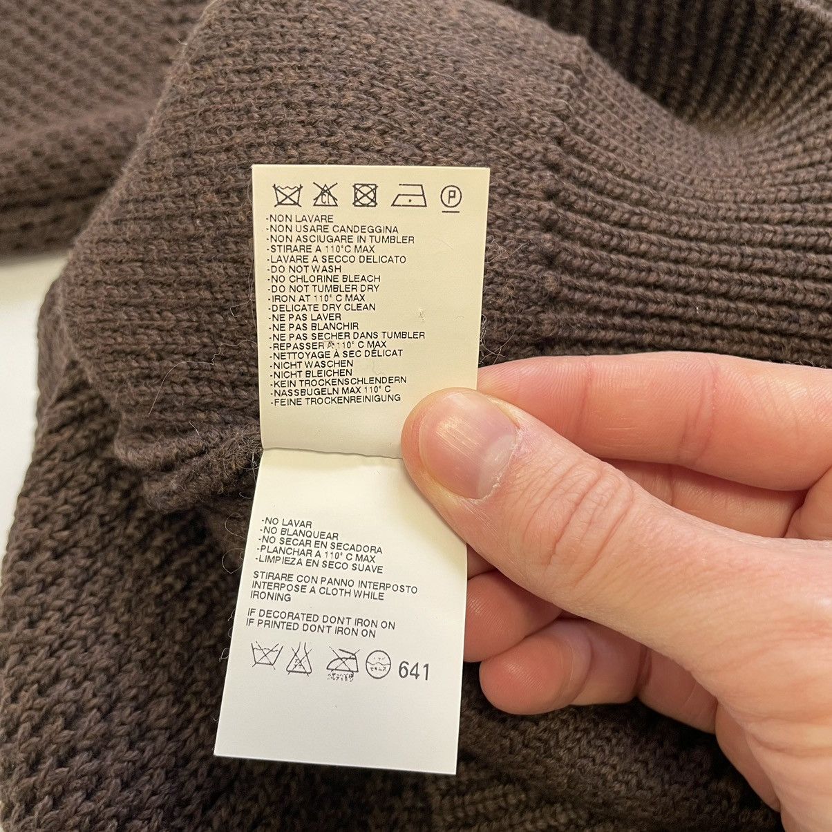Maison Margiela A/W 09 Chunky Panelled Brown Knit Sweater Size US L / EU 52-54 / 3 - 13 Thumbnail