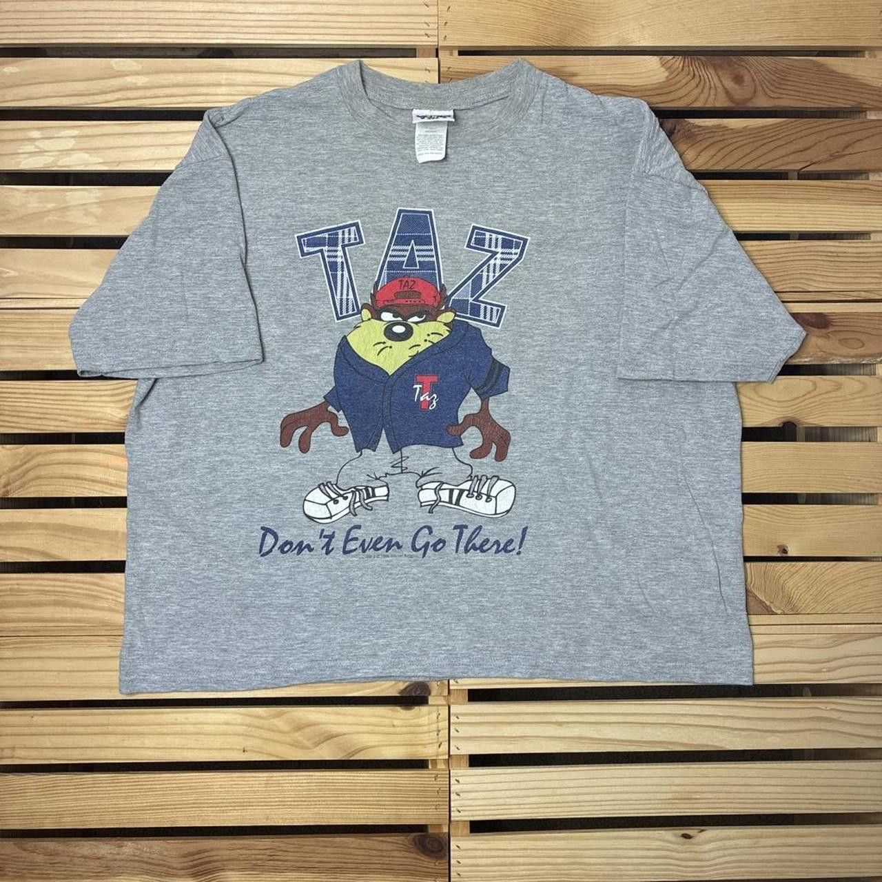 Other Vintage Looney Tunes x Taz Gray Boxy Cartoon Tee Size Medium ...