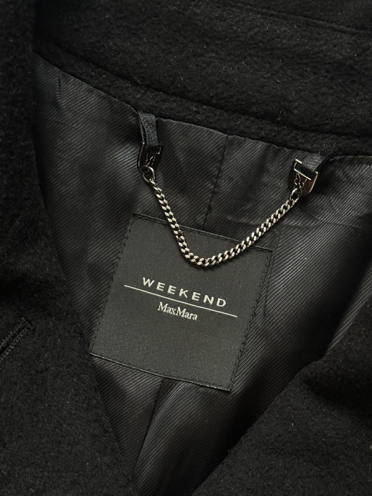 MAX&Co. × Max Mara × Weekend Max Mara Max Mara weekend black coat long jacket wool duffle Size M / US 6-8 / IT 42-44 - 9 Thumbnail
