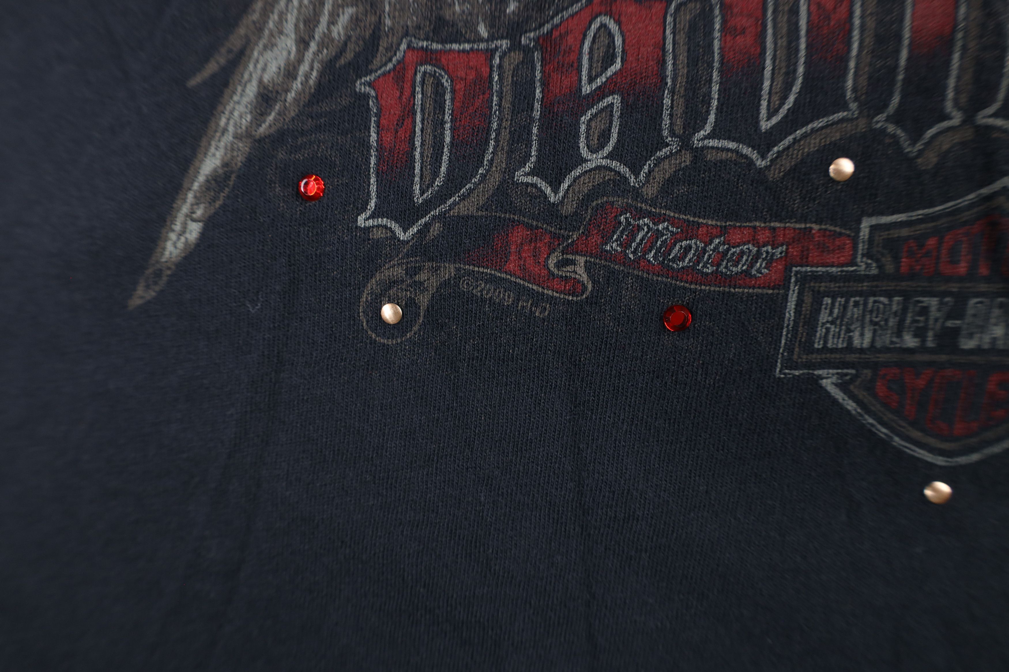 Harley Davidson × Vintage Vintage Y2K Harley Davidson Crown Wings 3/4 Sleeve T-Shirt Size M / US 6-8 / IT 42-44 - 6 Thumbnail