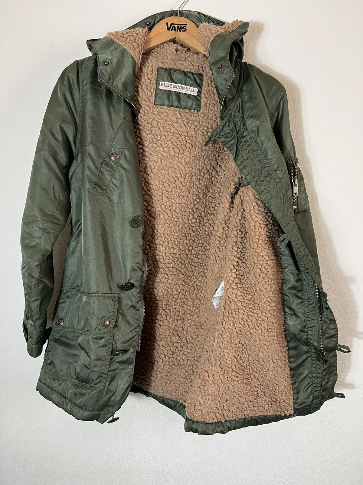 Blue Blue Japan × Japanese Brand Blue Moon Blue Army Jacket Outerwear Fur Hood Size M / US 6-8 / IT 42-44 - 12 Thumbnail