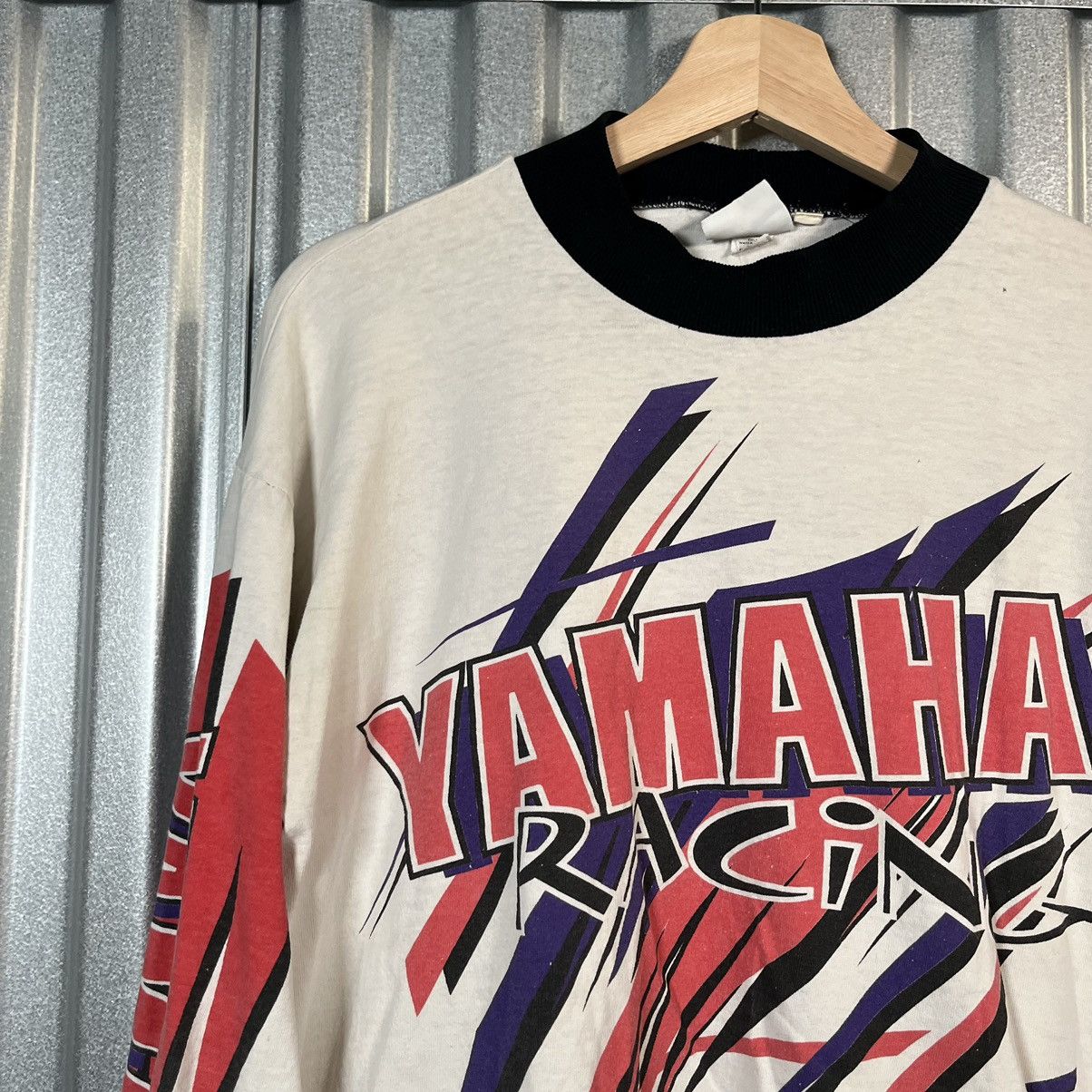 image of Vintage 90's Yamaha Shirt in White, Men's (Size XL)