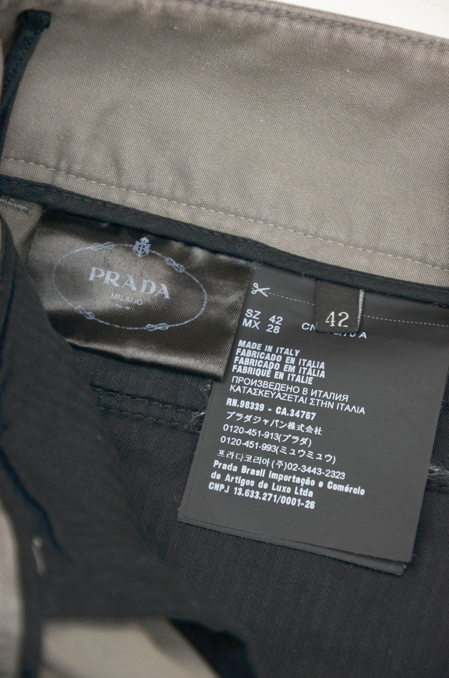 Prada PRADA Wide Leg Olive Pants - 42 Size 28" / US 6 / IT 42 - 6 Thumbnail