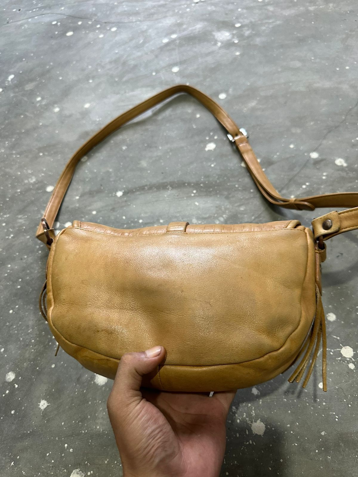Yohji Yamamoto 🔥Vintage Ysaccs Yohji Yamamoto Leather Crossbody/ Sling bag Size ONE SIZE - 3 Thumbnail