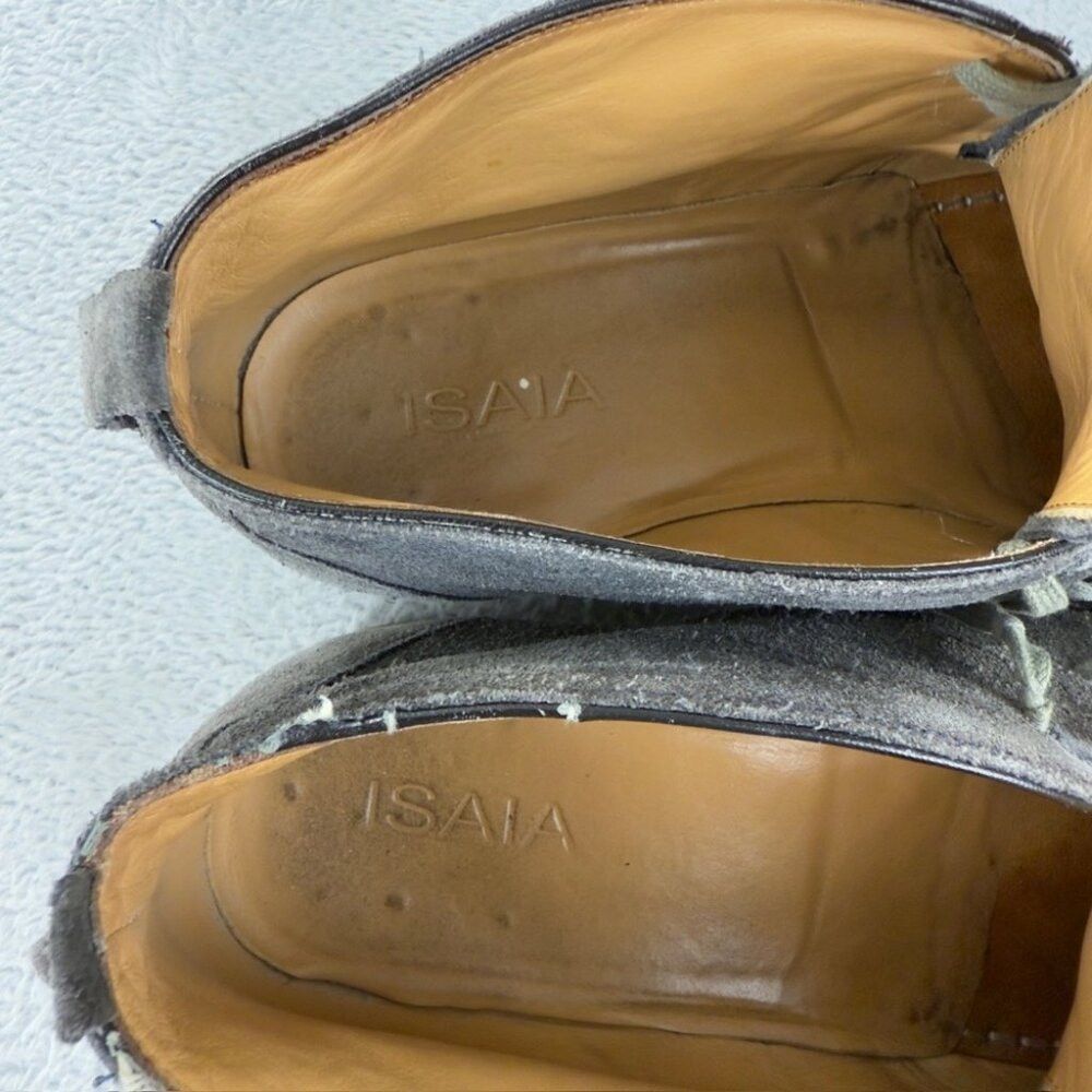 Isaia Isaia Napoli Grey Suede Leather Ankle Shoes Men’s Size 12 U Size US 12 / EU 45 - 3 Thumbnail