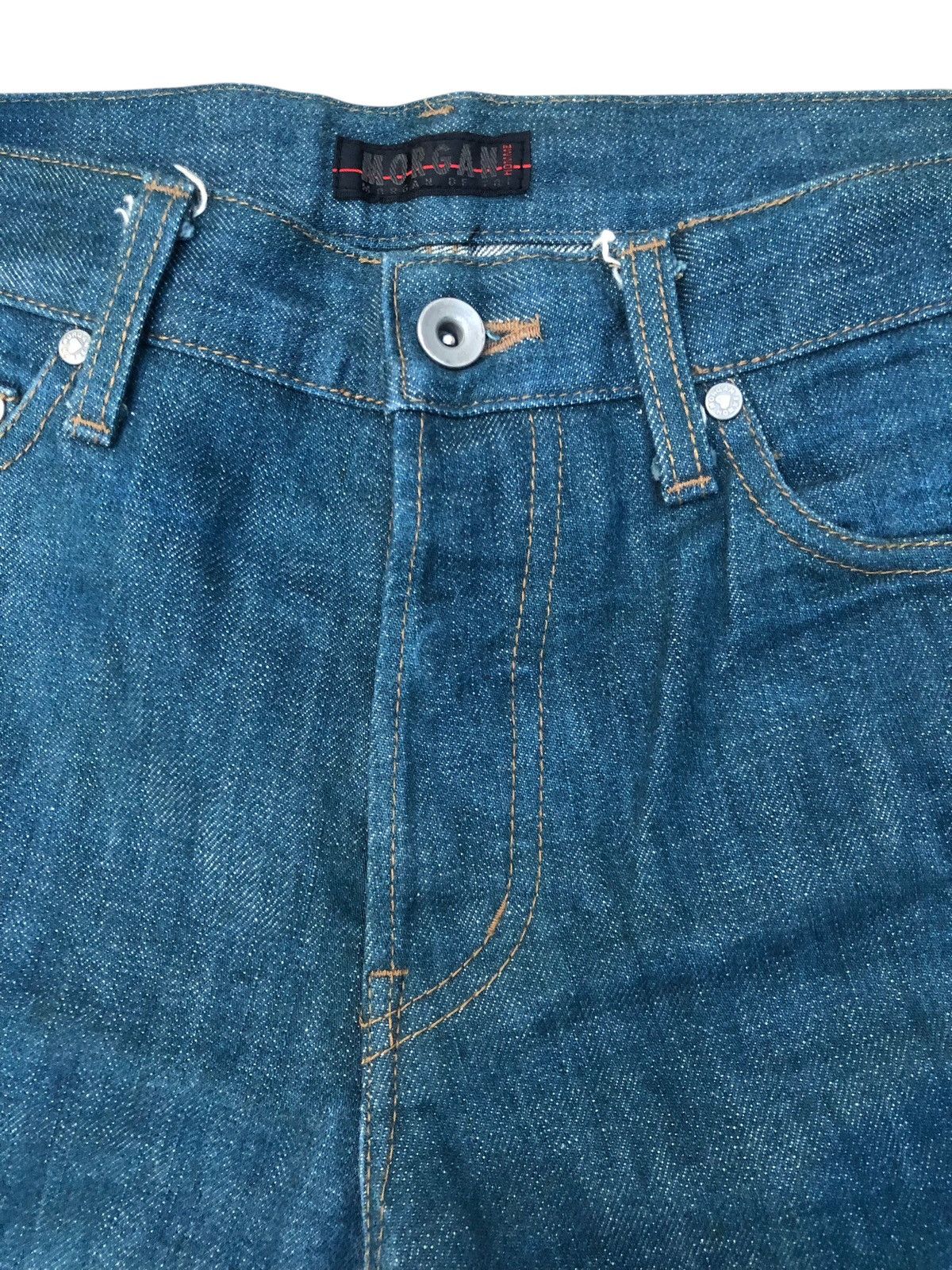 Morgan Homme Flare Bondage MORGAN HOMME Japanese Brand Strap Leg Jeans Size 31" - 7 Thumbnail