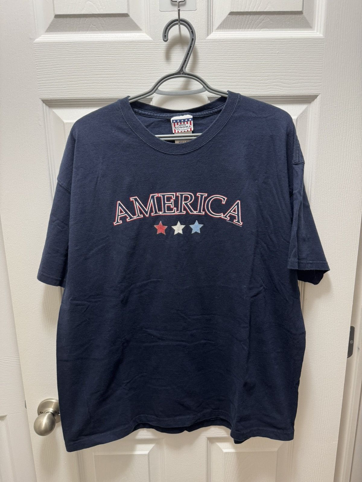 Sonoma Sonoma Jeans Vintage America 3 Star Shirt 90s Black Faded Size US XL / EU 56 / 4 - 1 Thumbnail