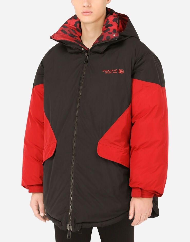 Dolce & Gabbana o1y0125 Shell Hooded Jacket in Red/Black Size US M / EU 48-50 / 2 - 8 Thumbnail