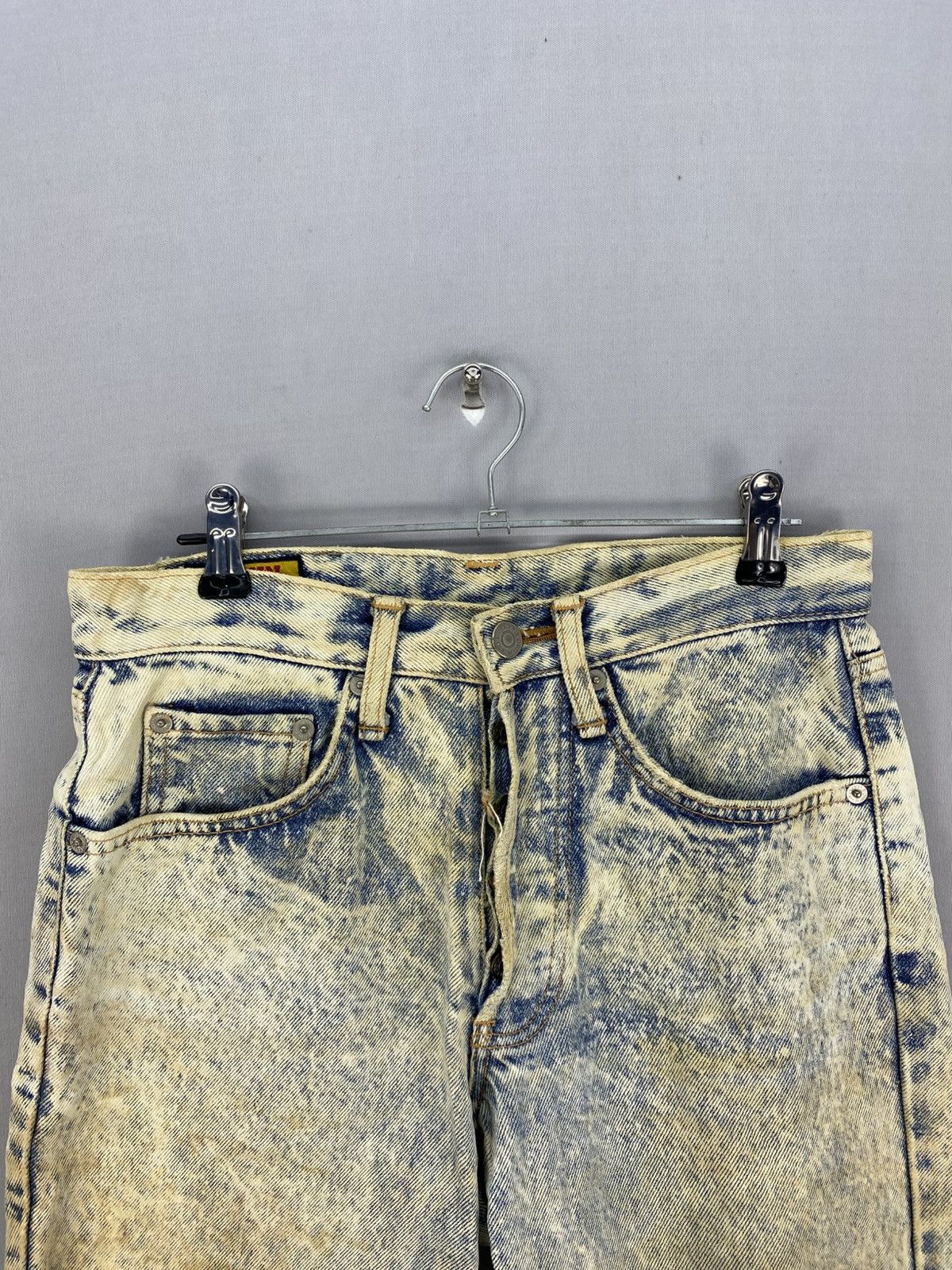 Edwin Vintage 90’s Edwin Acidwash Distressed Denim Short Pants Size US 28 / EU 44 - 7 Thumbnail