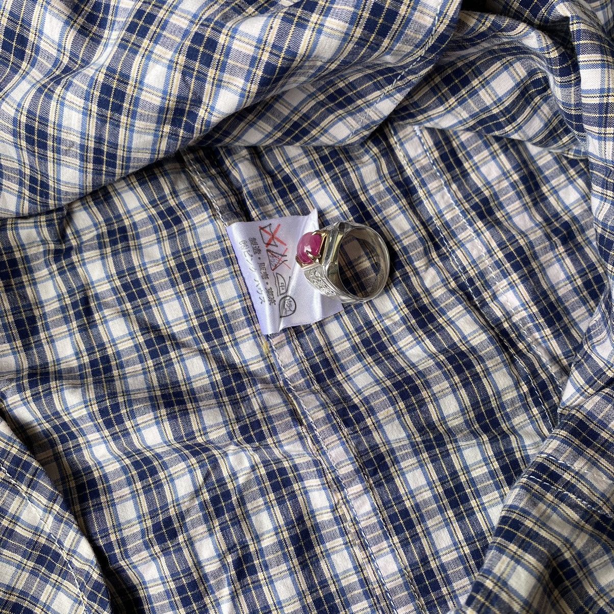 Designer × Japanese Brand × Karl Helmut Karl Helmut Navy Gingham Check Blazer – Size L Size US L / EU 52-54 / 3 - 12 Thumbnail